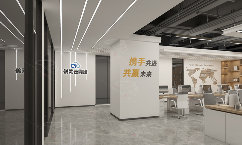 悅梵云網絡辦公區設計